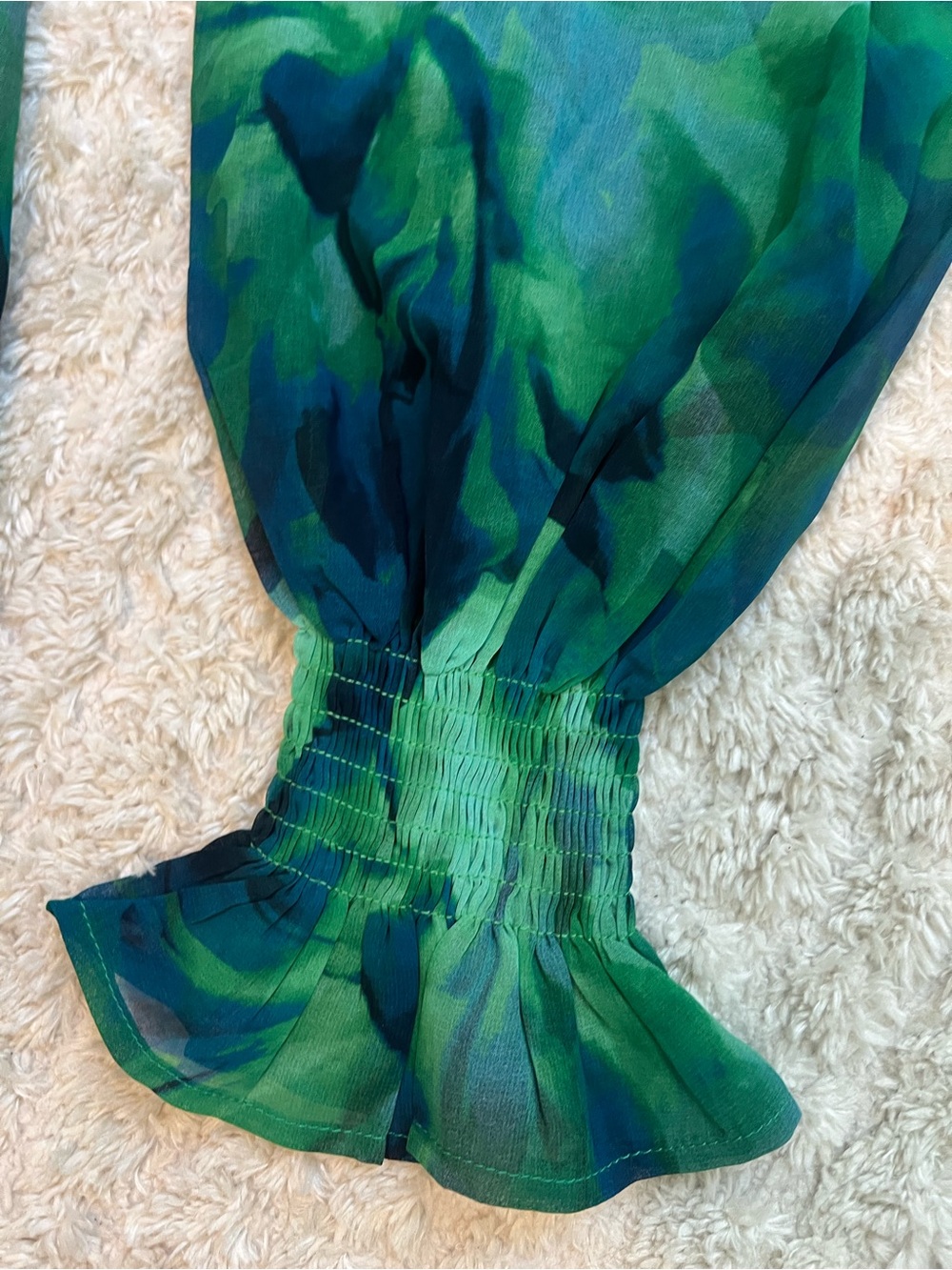 NWOT - RUNAWAY the Label Karma Green Floral Miltiway Maxi Dress with Side Slit - Picture 8 of 10